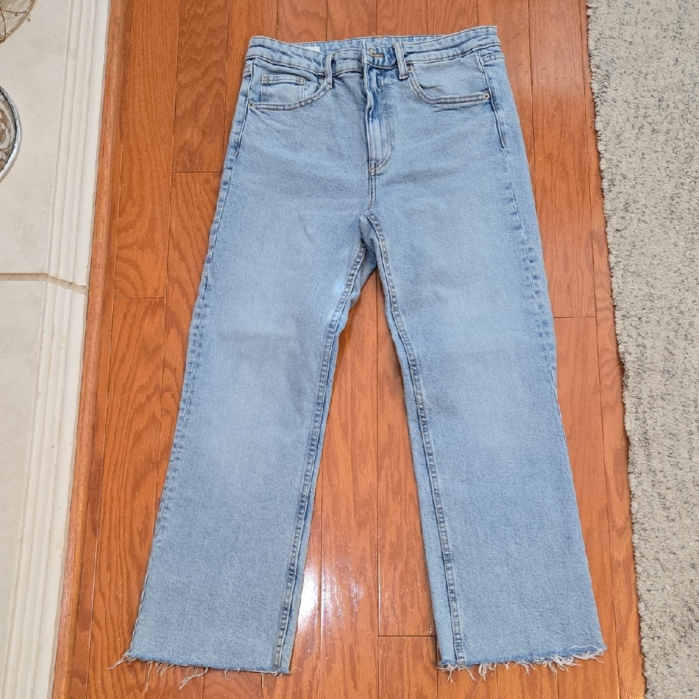 Zara Light Blue Straight Leg Jeans Size 6